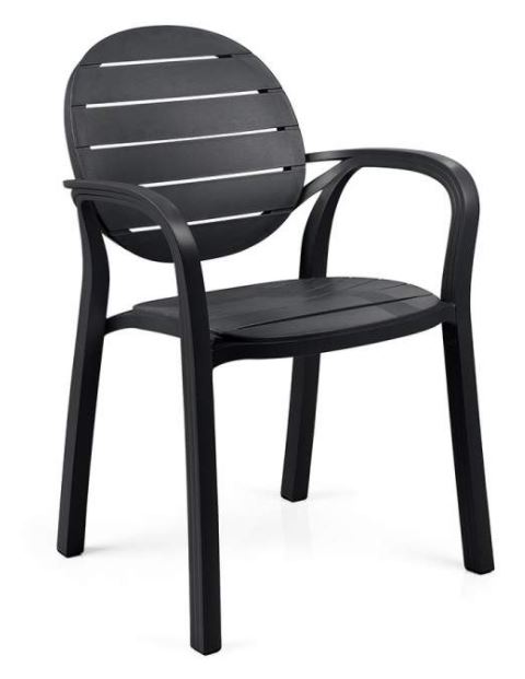 [NARDI CHAISE PALMA 40237.02.002] Chaise de jardin en résine couleur anthracite - PALMA - NARDI, PALMA, 40237.02.002, 40237020021