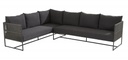 Salon de jardin modulable sans table basse - structure en aluminium anthracite - CHILL - TASTE