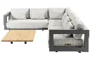 METROPOLITAN Salon de jardin vendu avec la table basse - structure en aluminum anthracite by 4 seasons outdoor