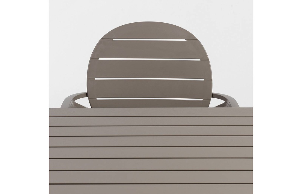 [NARDI-47859.10.000] Table bistrot CUBE 70 x 70 cm taupe – Résine DurelTOP & aluminium – Nardi Outdoor