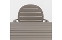 Table bistrot CUBE 70 x 70 cm taupe – Résine DurelTOP & aluminium – Nardi Outdoor