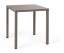 Table bistrot CUBE 70 x 70 cm taupe – Résine DurelTOP & aluminium – Nardi Outdoor
