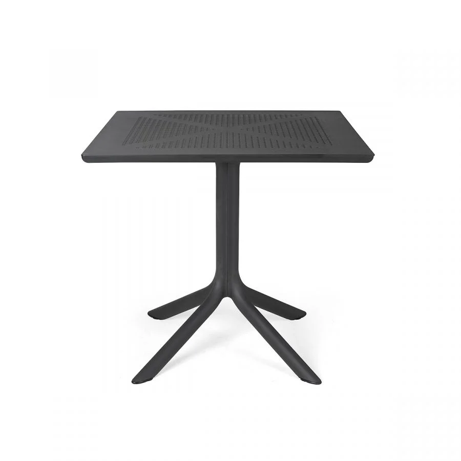 Table de jardin Nardi Clip 80 anthracite – 80 × 80 cm