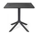 Table bistrot CLIP 80 anthracite – Table carrée en résine fiberglass – Nardi Outdoor