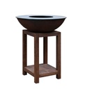 Plancha Brasero en Acier Corten Quoco Piatto Montabile Small Ø72 cm – Cuisine Extérieure Bois & Charbon