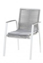 Chaise de jardin - structure en aluminium + cordes + coussin - couleur blanche  - TORINO ROPE - TASTE
