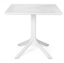 Table bistrot CLIP 80 blanche – Table carrée en résine fiberglass – Nardi Outdoor
