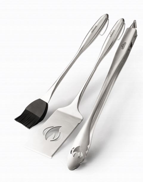 [NAPOLEON-70034] Set 3 ustensiles barbecue Napoleon 70034 inox – kit pince, spatule et fourchette grill