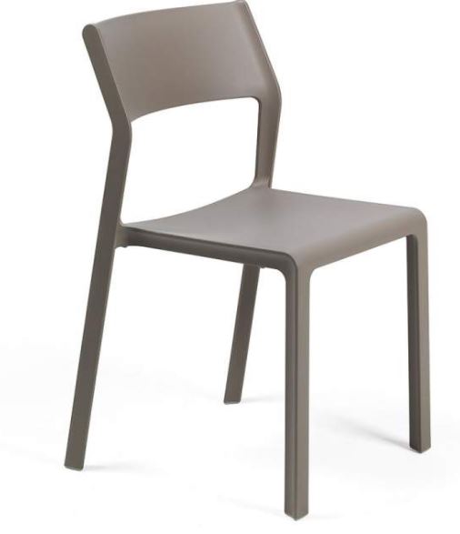Chaise de jardin bistrot en résine de couleur taupe - TRILL - NARDI, TRILL TAUPE NARDI, 4025310000