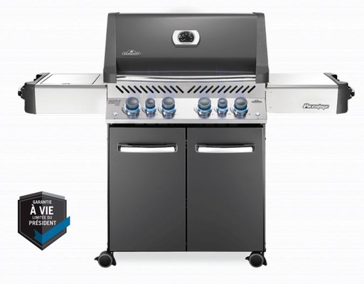 Barbecue au gaz PRESTIGE 500 RSIB - couleur charcoal grey - sizzle zone  - NAPOLEON