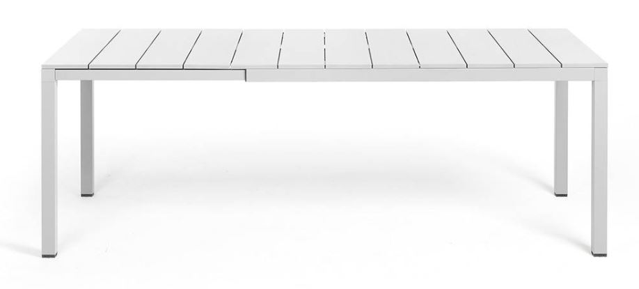 RIO Table de jardin extensible en résine de couleur blanche 140/210 cm  - Nardi outdoor