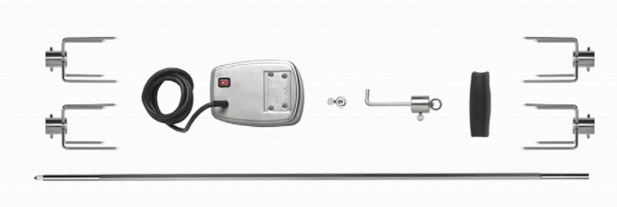 [NAPOLEON-69632] Rôtissoire Napoleon 69632 – Kit Rotisserie Premium pour Prestige PRO 665, Moteur Commercial, Acier Inoxydable et Cuisson Volailles & Rôtis