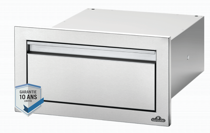 Tiroir Intégré Napoleon BI-1808-1D 55x30 cm – Module Inox pour Cuisine Extérieure et Rangement BBQ Encastrable