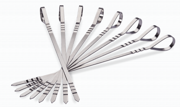 Brochettes multifonctionnelles en acier inoxydable (8 pièces) NAPOLEON GRILL