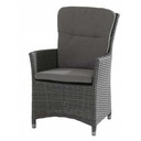 Chaise de jardin dining avec 2 coussins couleur nero - ANCONA - TASTE