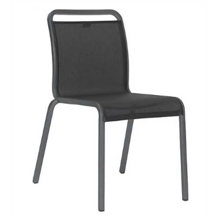 [STERN 418411 CHAISE OSKAR] Chaise de jardin en aluminium graphite sans accoudoirs OSKAR - STERN