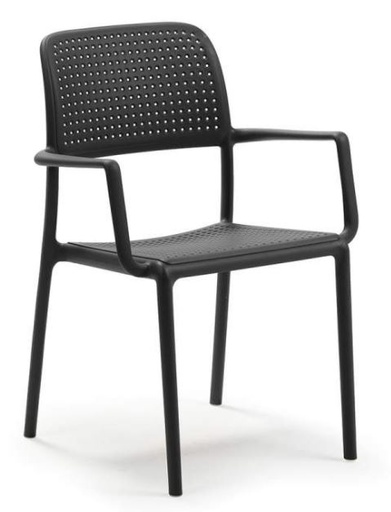 [NARDI-40242.02.000.06] Chaise de jardin en résine de couleur anthracite BORA - NARDI, 4024202000, 40242.02.000.06, BORA