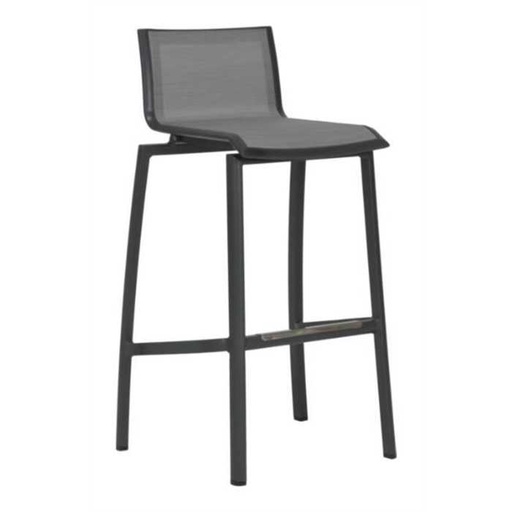 [STERN 417987 CHAISE BAR] Chaise de bar pour jardin 55 5x52x100 - aluminium anthracite textilène argent -ALL ROUND - STERN, 417987, 4010187113888, CHAISE BAR