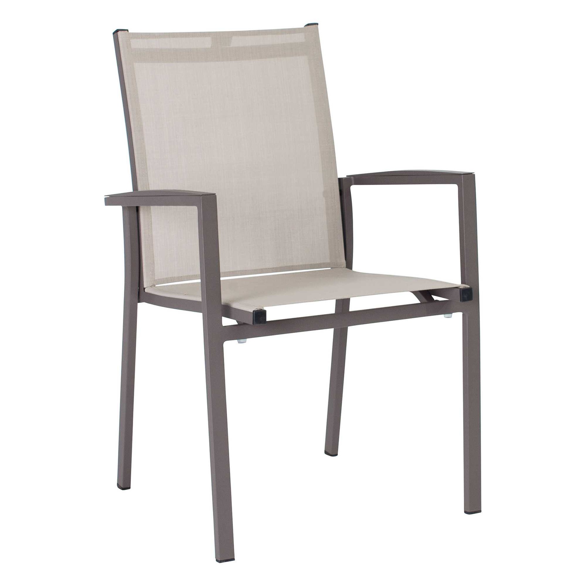 [STERN CHAISE JARDIN] Chaise de jardin en aluminium couleur taupe taupe  LEVANTO - STERN