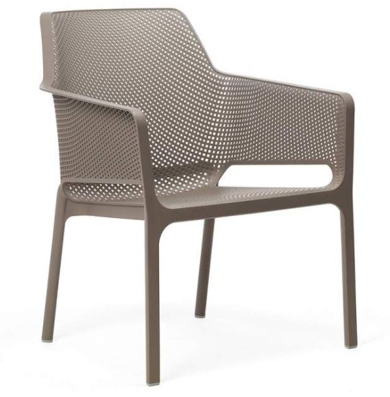 [NARDI-40327.10.000] Chaise de jardin en résine de couleur taupe NET RELAX - NARDI