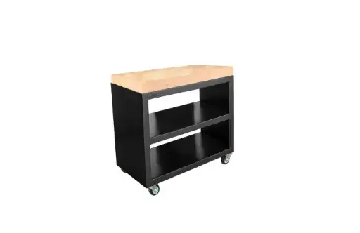 [QUOCO 21012] Table roulante 100cm avec planche en bois Quoco Tavolo Pro large black, 21012, '39021012, TAVOLO PRO, BLACK, TAVOLO PRO BLACK