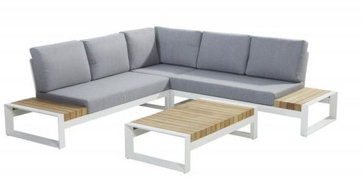 [4SO-set MATISSE BLANC] Salon de jardin MATISSE blanc - SET vendu avec la table basse et l'élément central - TASTE by 4 Seasons, 91245, MATISSE, modèle d'expo