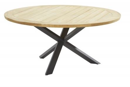 [4SO - 91306 91307 - TABLE RONDE EN TECK PRADO] Table ronde en teck PRADO Diam. 160 cm - TASTE