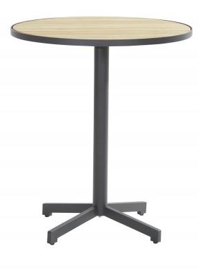 [4SO-91311] Table haute - bar FIESTA - en aluminium et teck - TASTE