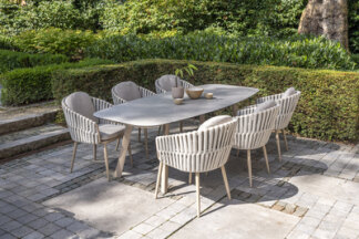 [4SO-91515 91533] Ensemble de jardin Eva-Manolo couleur "latté" by TASTE de 4 seasons outdoor, EVA, MANOLO