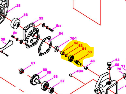 [M2481519.50] kit assemblage reducteur, M2481519, 50, M248151950, M2481519.50
