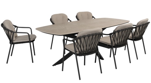 [4SO-9159791579] Ensemble de jardin Manitoba-Prado anthracite de TASTE by 4 seasons outdoor
