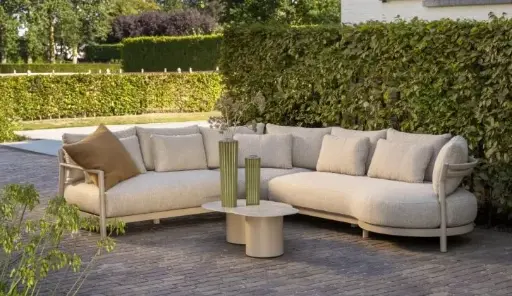 [4SO-MYKONOS] MYKONOS- Salon de jardin en aluminum de couleur "latté" de 4 seasons outdoor 