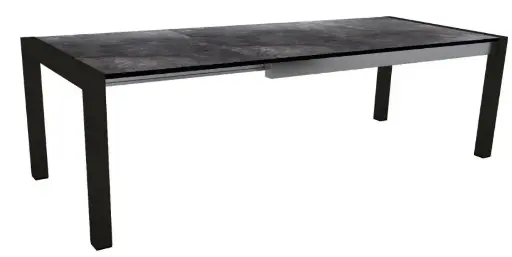 [STERN-432539] Table extensible 214 à 294 cm noir Mat - plateau HPL Mabre noir