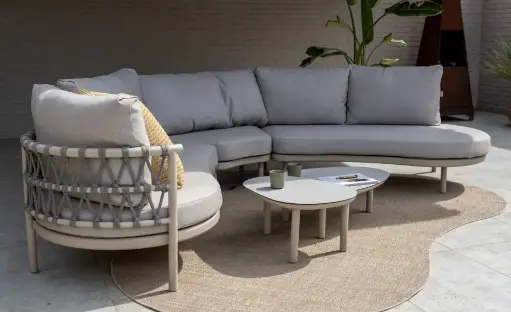 [4SO-PIACENZA] PIACENZA-Salon de jardin couleur "latte" de taste by 4seasons outdoor 