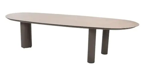 [4SO-DENIA290T] DENIA-Table de jardin en aluminium couleur "terre" 290x110 cm - Taste by 4 seasons outdoor 