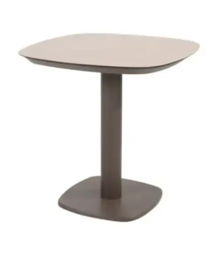 [4SO-91828] Manolo table bistro en céramique couleur terre  75x75x75 cm 4 seasons Outdoor