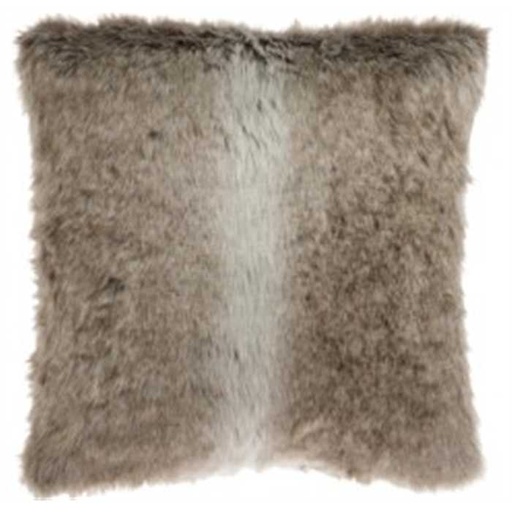 [J-LINE COUSSIN FOURR] Coussin imitation fourrure noir/marron/blanc - J-LINE, 5415203768629