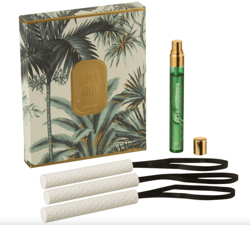 [J-LINE 12015 j-line suspension parfumée] Boite 3 Suspension Parfumee Tropical Jungle Vert, suspension, 12015