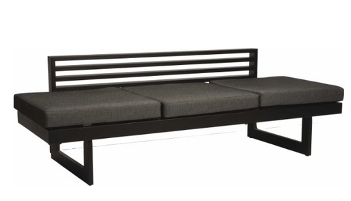 [STERN - 414901] Banc - canapé - transat en aluminium noir mat textilène noir satiné 216x80x73 cm NEW HOLLY DINING- STERN, 4010187127069, 414901, 4010187177392, HOLLY DINING