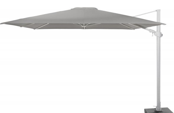 [4SO - 08591] Parasol déporté SIESTA Premium 300 x 300 cm mat en aluminium blanc - 4 SEASONS OUTDOOR