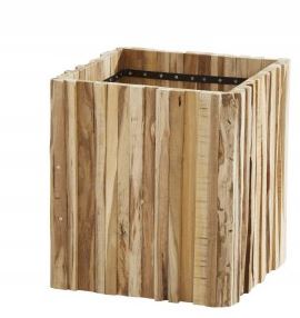 [4SO - 213862] Pot de fleurs en teck - hauteur 50 cm 45x45 cm - PACO - 4 SEASONS, 213862, paco, 8720087010366