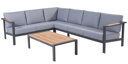 [4SO - 91360 - 91363 -91362] Ginger salon de jardin modulable anthracite - Taste by 4 seasons outdoor