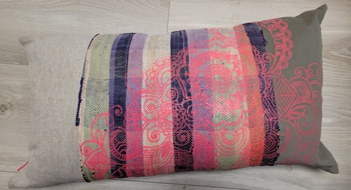 [SISSIMOROCCO COUSSIN 65X35] Housse coussin "patchwork" moyen - modèle unique FAIT MAIN - 65x35 - SISSIMOROCCO, COUSSIN, SISSIMOROCCO