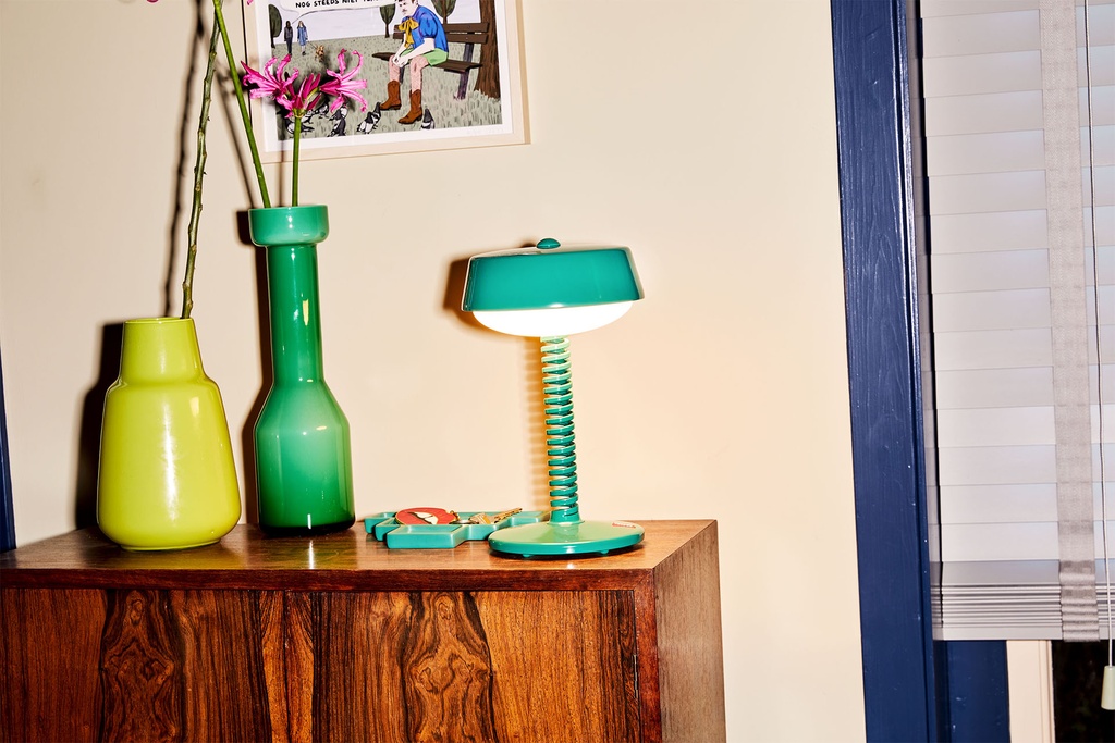 Lampe de table Fatboy Bellboy Jungle Green 105831 – lampe LED rechargeable sans fil pour intérieur et extérieur