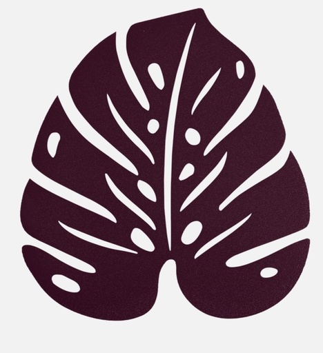 [FERMOB - 3018B9] Dessous de plat Monstera 24 x 22 cm - Fermob - Cerise noire, CERISE NOIRE, 3018, DESSOUS, PLAT