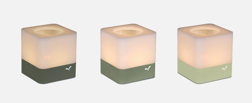 [FERMOB - 308000] Lot de 3 photophores CUUB H.8cm - Couleurs: Vert tilleul/ Cacus / Romarin, PHOTOPHORES, CUUB, 308000