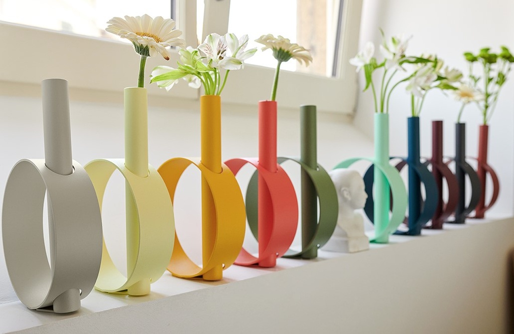 Soliflore IOS Fermob 3129 – Vase design en métal pour une fleur, intérieur et extérieur