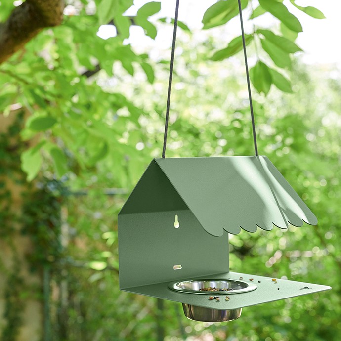 Mangeoire à oiseaux PICOTI Fermob – Mangeoire design extérieure en acier