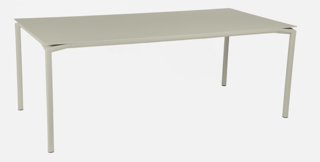 Table en aluminium CALVI - 195 x 95 cm - couleur: Gris argile - FERMOB