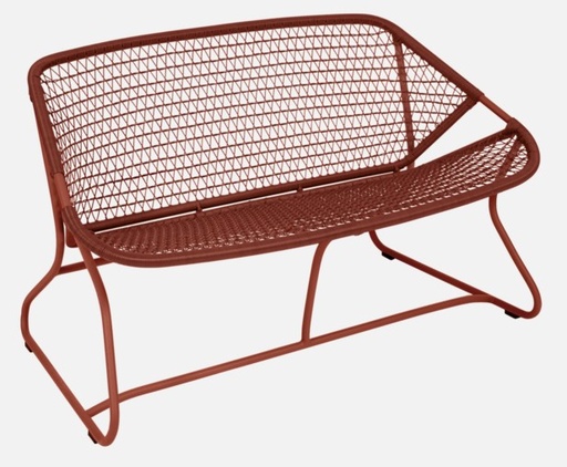 [FERMOB - 170520] Banquette SIXTIES - Couleur : Ocre rouge - FERMOB, OCRE ROUGE, SIXTIES, 1705